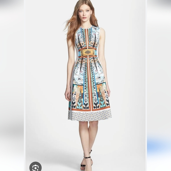 Clover Canyon Havana Racerback Geometric Print Midi Dress. Size Medium - Picture 10 of 10